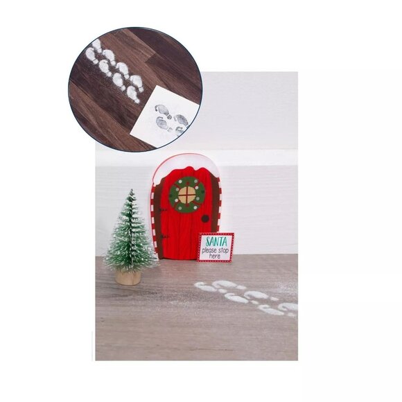 Magical Elf Door Christmas Gift Set Elf Door Set Santa Sign Tree Kids - Picture 3 of 6